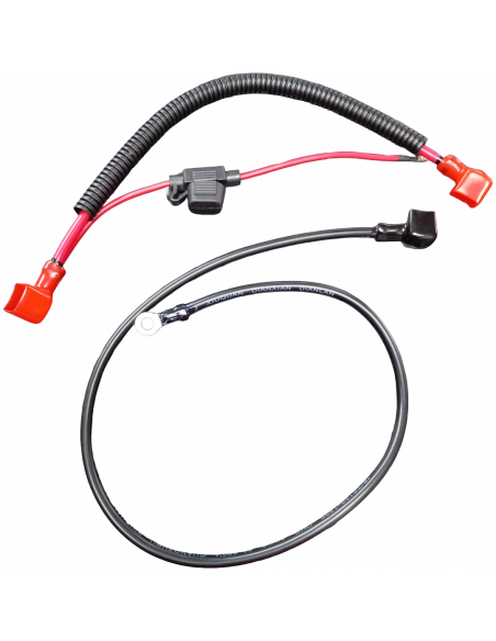 CABLE PARA BATERIA NEGRO Y ROJO CON FUSIBLE