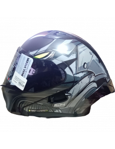 CASCO ABATIBLE 3120DV NEGR.GRIS OSC. VISOR SMOKE - L 2
