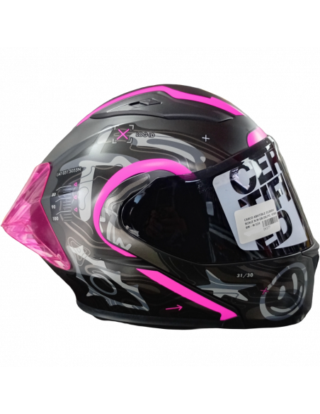 CASCO ABATIBLE 3130DV NEGR GRIS FUX VISOR SMOKE - M