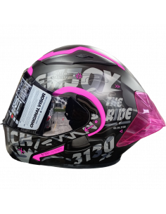 CASCO ABATIBLE 3130DV NEGR GRIS FUX VISOR SMOKE - M 2