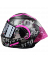 CASCO ABATIBLE 3130DV NEGR GRIS FUX VISOR SMOKE - M