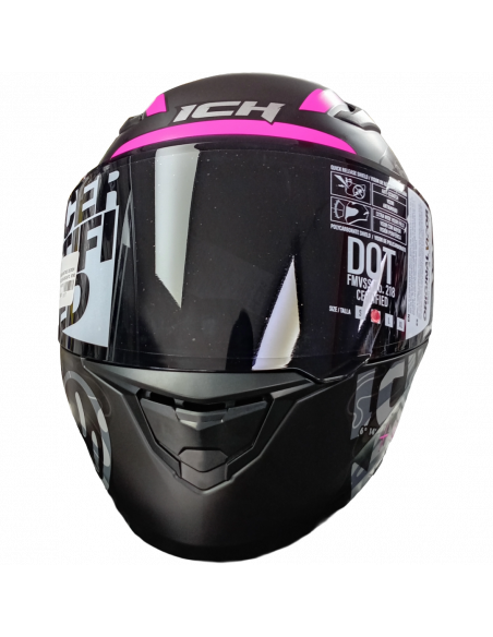 CASCO ABATIBLE 3130DV NEGR GRIS FUX VISOR SMOKE - M