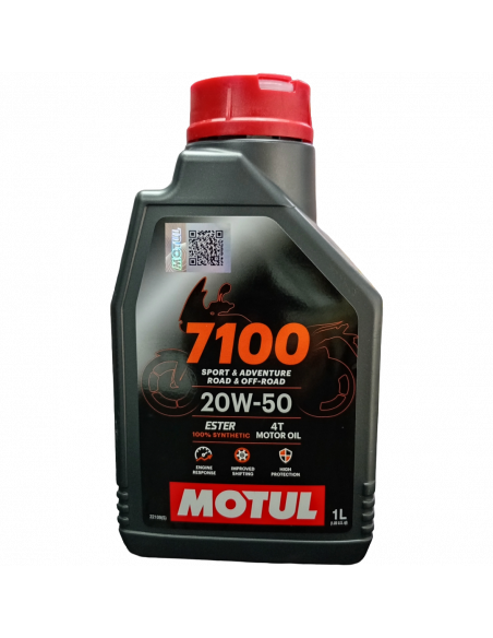 ACEITE P/MOTO 4T 20W50 7100 SINTETICO LT MOTUL