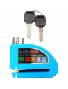 CANDADO PARA DISCO CON ALARMA IMPERMEABLE AZUL