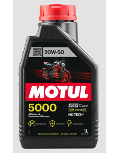 ACEITE 4T 20W50 5000 SEMI SINTETICO LT MOTUL