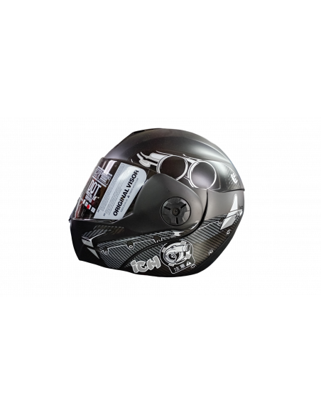 CASCO ABATIBLE 3110DV JDM NEGRO VISOR SM - ICH